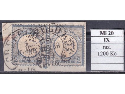 Deutsches Reich Mi 20 IX razítkované