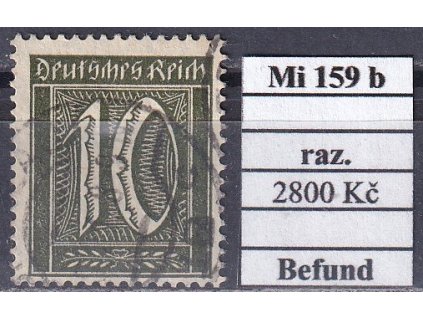 Deutsches Reich Mi 159 b razítkované Befund