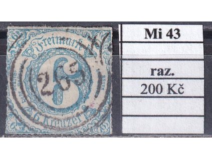 Thurn und Taxis Mi 43 razítkované