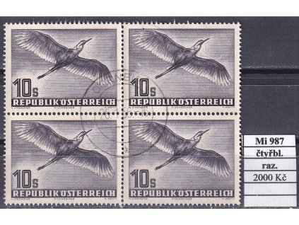 Rakousko Mi 987 čtyřblok razítkované