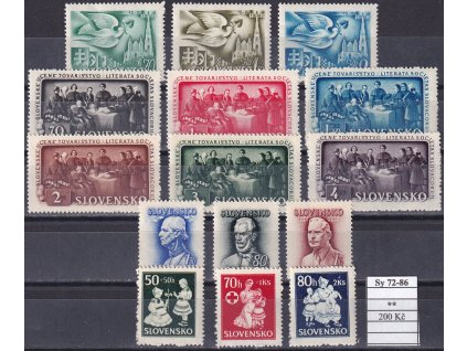 Slovenský štát Sy 72-86 svěží