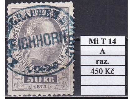 Rakousko Mi T 14 A razítkované