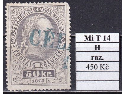 Rakousko Mi T 14 H razítkované