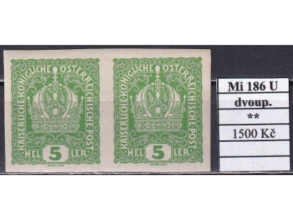 Rakousko Mi 186 U dvoupáska svěží