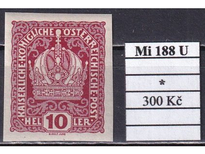 Rakousko Mi 188 U po nálepce