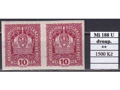 Rakousko Mi 188 U dvoupáska svěží