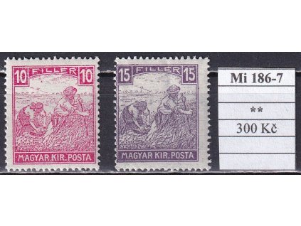 Maďarsko Mi 186-7 svěží