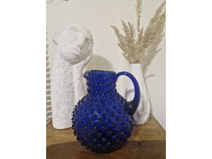Nádherný kobaltový džbán HOBNAIL