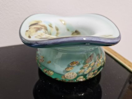 Vzácná miska z hutního skla - Karel Vogl, ŽBS