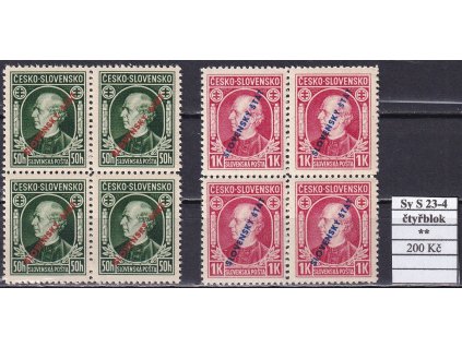 Slovenský štát Sy 23-4 čtyřbloky svěží