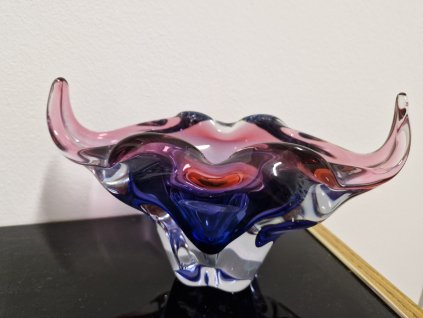 Luxusní žardinka z hutního skla - Josef Hospodka