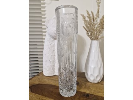 Váza z broušeného skla "Bodláky" - Josef Švarc