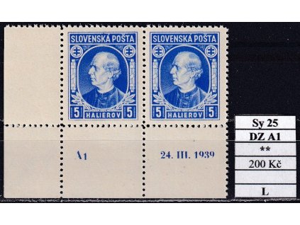 Slovenský štát Sy 25 DZ A1 L svéží