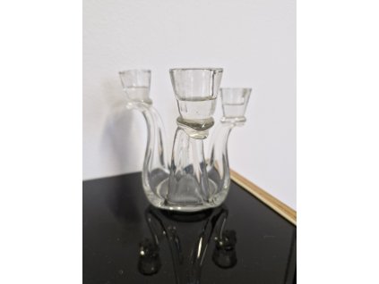 Vzácný svícen z hutního skla - Milena Velíšková