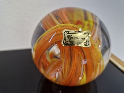 Nádherné těžítko z hutního skla - EGERMANN