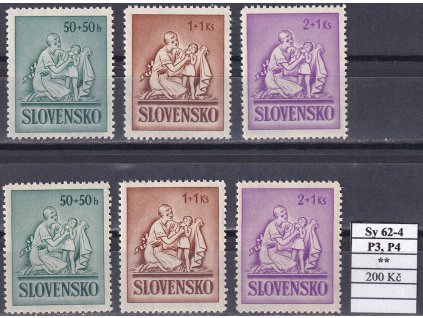 Slovenský štát Sy 62-4 P3, P4 svěží