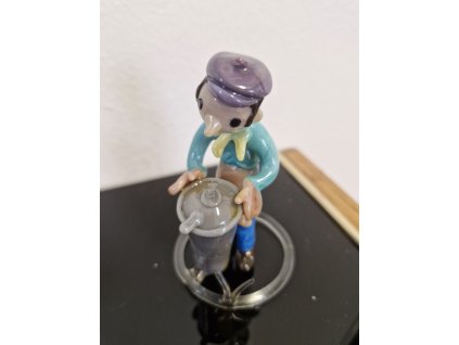 Skleněná figurka Popelář - Jaroslav Brychta