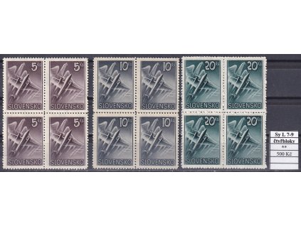 Slovenský štát Sy L 7-9 čtyřbloky svěží