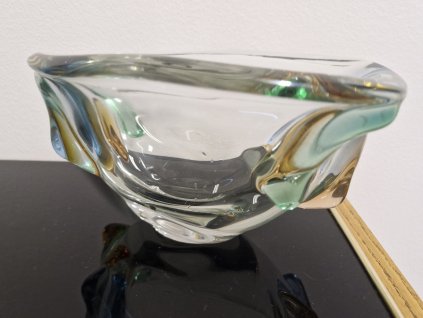 Masivní mísa z hutního skla, kol. RHAPSODY - F. Zemek