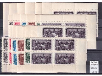 Slovenský štát Sy 75-80 miniatura svěží