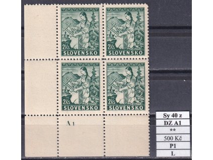Slovenský štát Sy 40z DZ 1A L P1 svěží