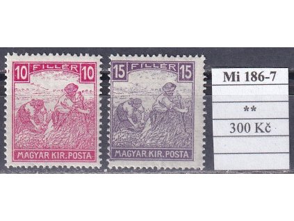 Maďarsko Mi 186-7 svěží