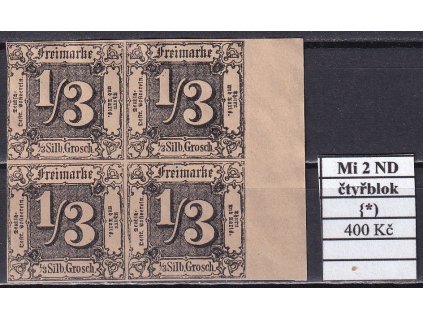 Thurn und Taxis Mi 2 ND čtyřblok bez lepu