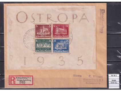 Deutsches Reich Mi Bl 3 na dopise