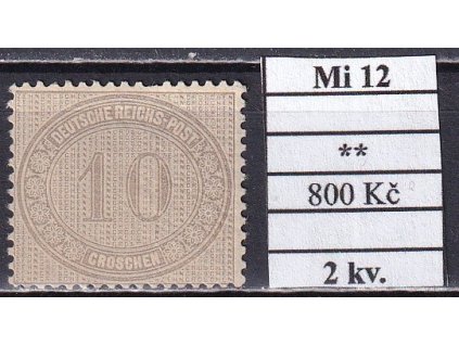 Deutsches Reich Mi 12 svěží 2. kvalita