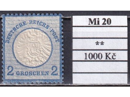 Deutsches Reich Mi 20 svěží