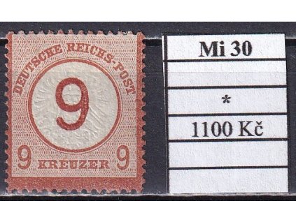 Deutsches Reich Mi 30 po nálepce