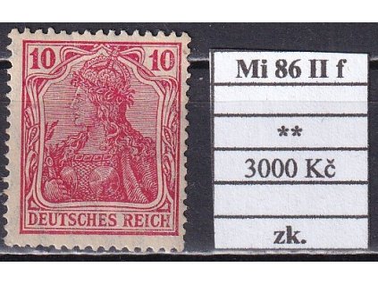 Deutsches Reich Mi 86 II f svěží zkoušené