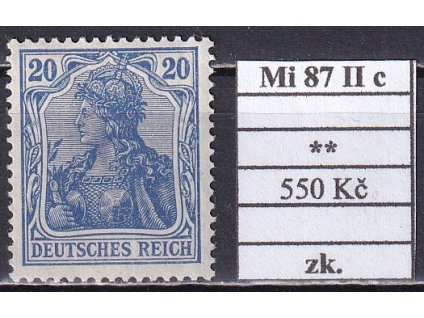 Deutsches Reich Mi 87 II c svěží zkoušené