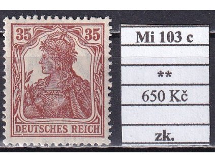 Deutsches Reich Mi 103 c svěží zkoušené