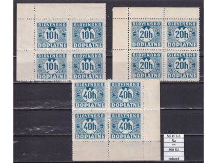 Slovenský štát Sy D 2-5 Xz rohové svěží