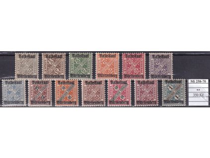 Wurttemberg Mi 258-70 svěží