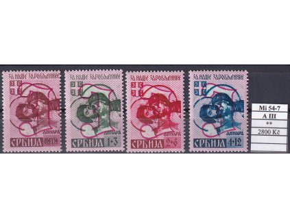 Serbien Mi 54-7 A III svěží