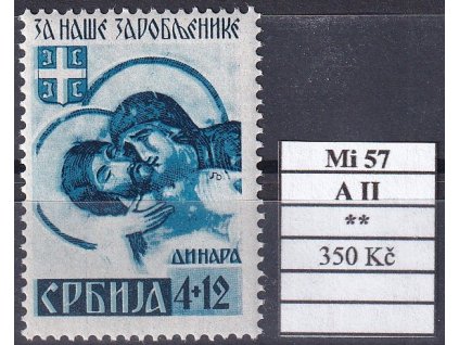 Serbien Mi 57 A II svěží