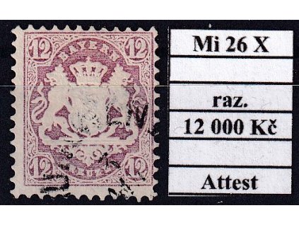 Bayern Mi 26 X razítkované Attest