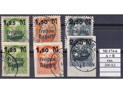 Bayern Mi 174-6 A + B razítkované