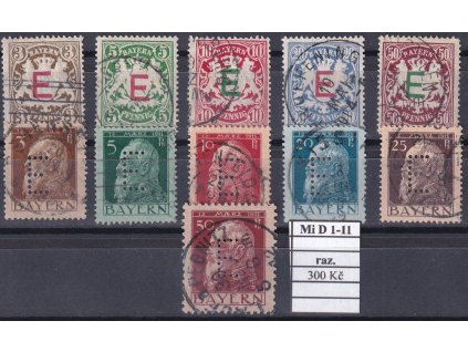 Bayern Mi D 1-11 razítkované