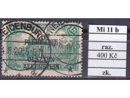 Allenstein Mi 11 b razítkované zkoušené