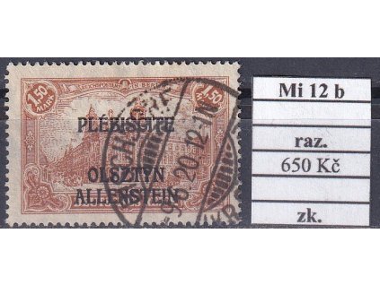 Allenstein Mi 12 b razítkované zkoušené