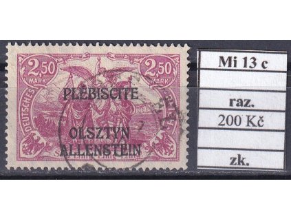Allenstein Mi 13 c razítkované zkoušené