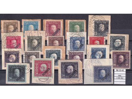 Feldpost Serbien Mi 22-42 razítkované