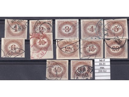 Rakousko Mi P 10-21 razítkované