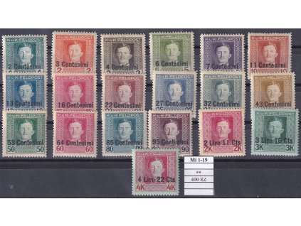 Feldpost Itálie Mi 1-19 svěží