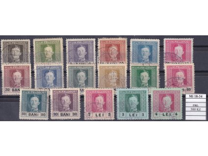 Feldpost Rumunsko Mi 18-34 razítkované