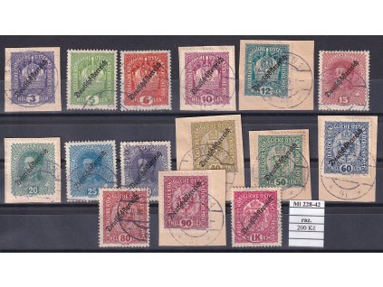 Rakousko Mi 228-42 razítkované