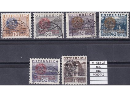 Rakousko Mi 518-23 denní razítko